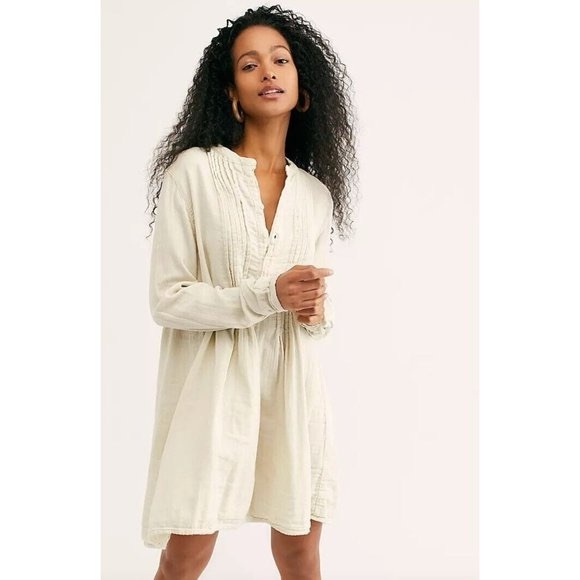Free People x CP SHADES Yoko Tunic Dress in Vanilla - Picture 4 of 4
